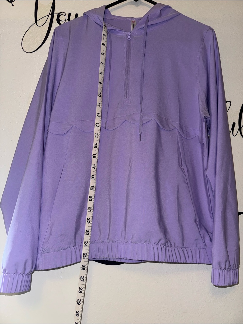Lavender Ebb & Flow quarter-zip pullover windbreaker jacket. Size M - Picture 4 of 7